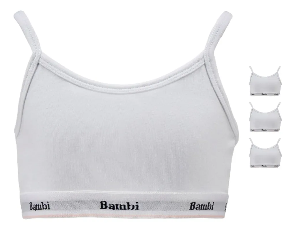Corpiño Bambi 3 Piezas Top Tirante Niña 61N