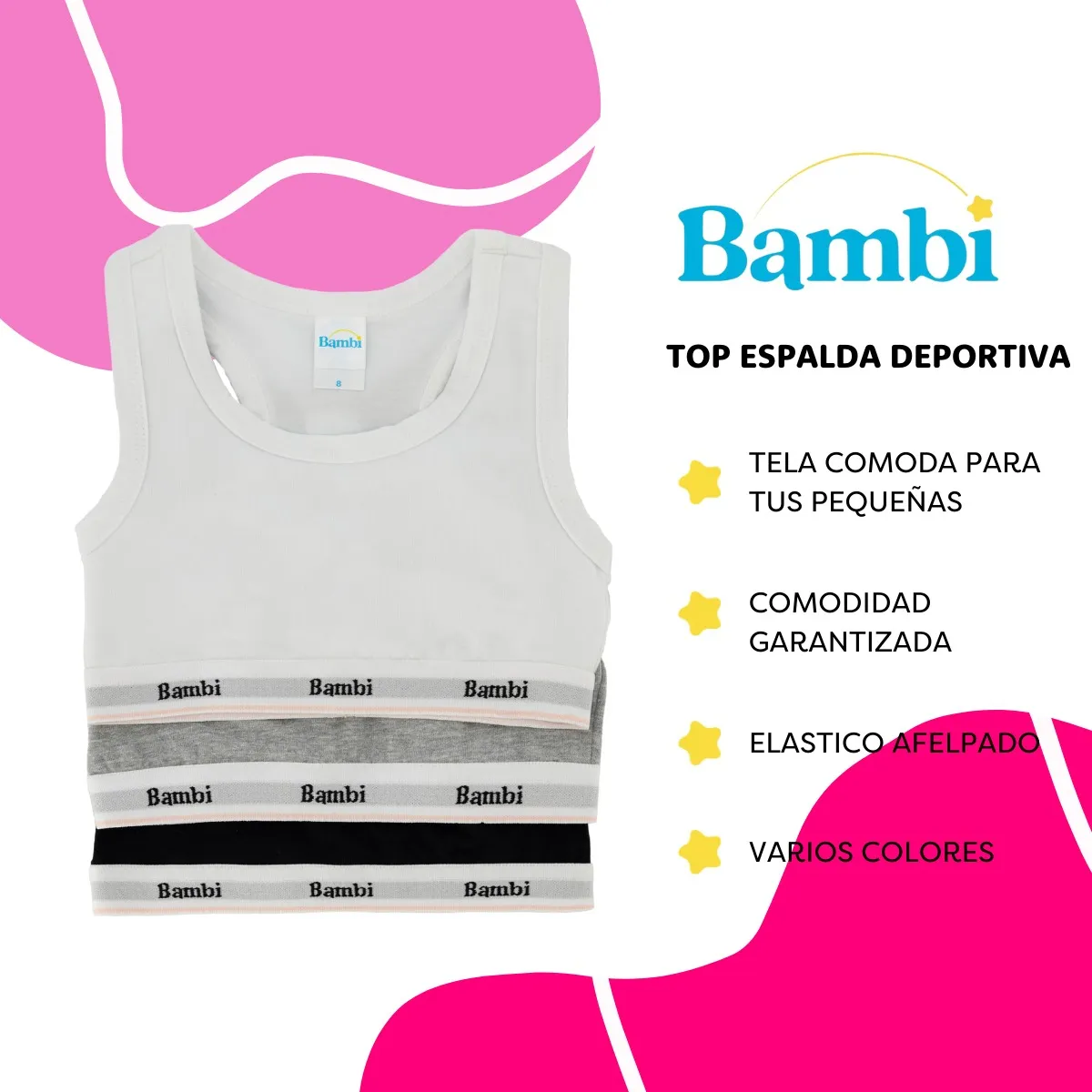 Corpiño Top Deportivo Bambi Niña 70J - Image 2