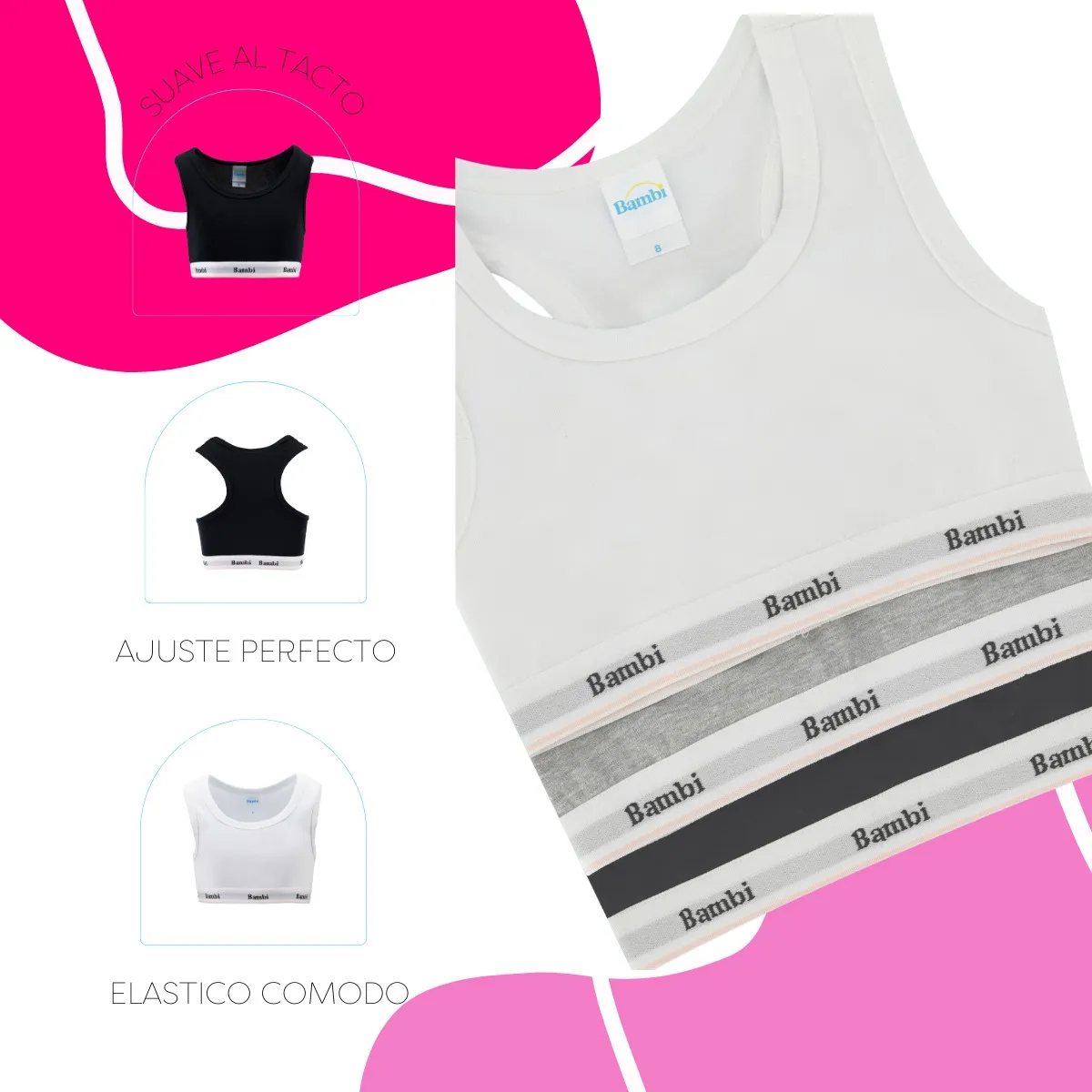 Corpiño Top Deportivo Bambi Niña 70J - Image 3