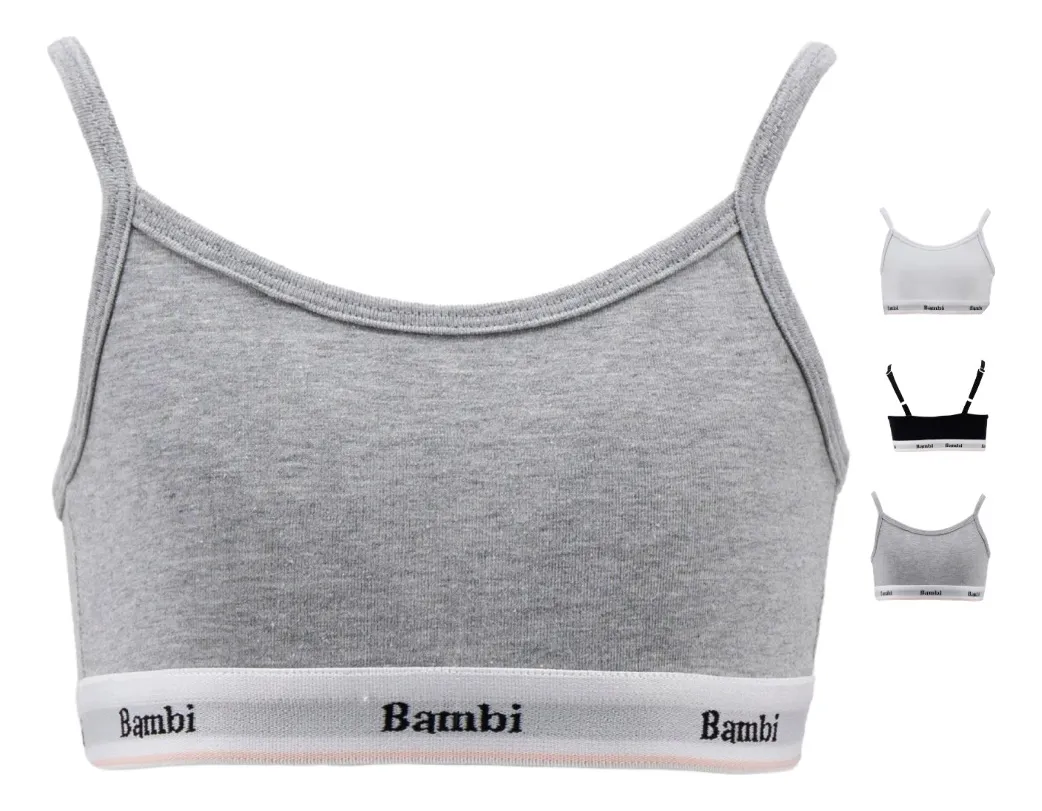Corpiño Bambi 3 Piezas Top Tirante Niña 61N-C