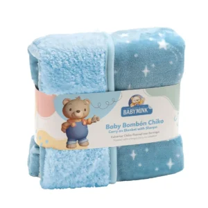 Cobertor Baby Bombon Chiko Azul Baby Mink